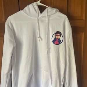 Oliver Tree Hoodie - Large - White Concert Hoodie